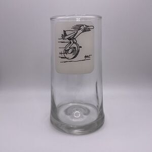 Vintage 1970s  Johnny Hart b.c Caveman on a Wheel  Comic Juice Tumbler